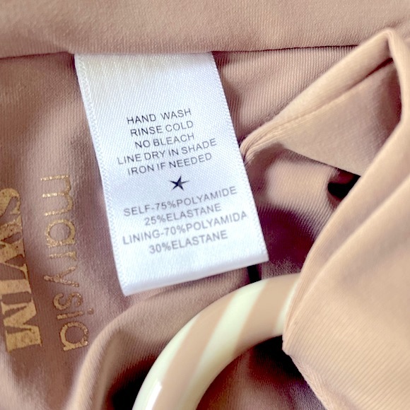 NWT caramel beige MARYSIA bikini bandeau string tie 2 piece halter XS light tan - Picture 8 of 13